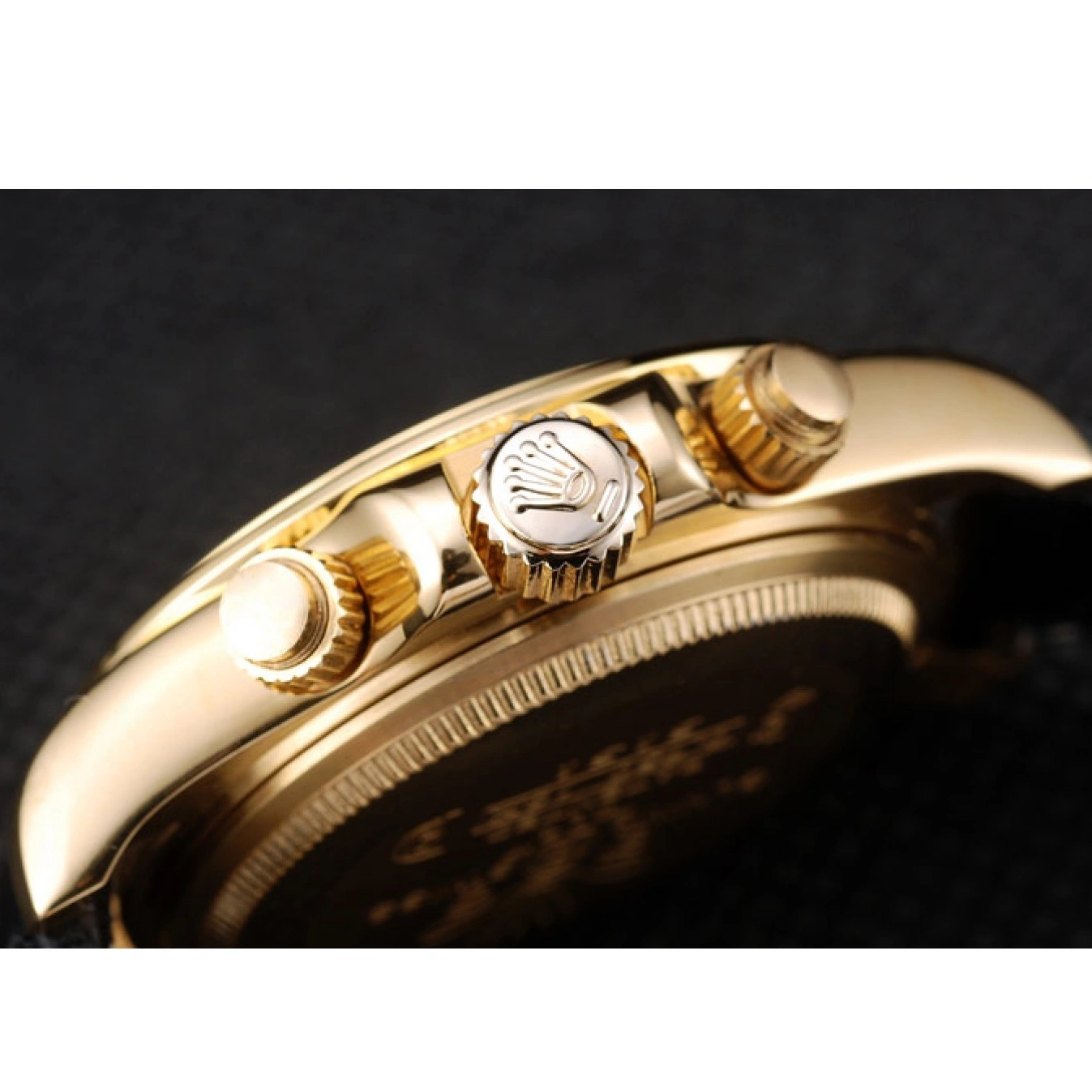 Rolex aaa copy Studded Dial Bezel 98238 Rolex Case Daytona Crystal Studded Gold Lady Crystal 0730